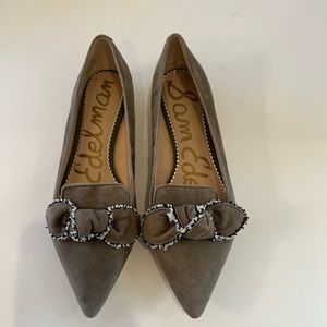 Sam Edelman suede flats with bows